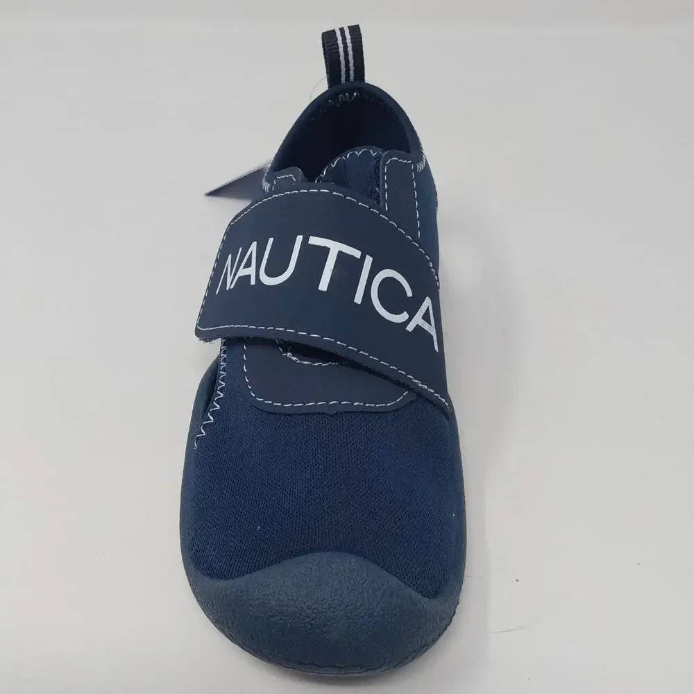Nautica Toddler Water Shoes Navy Aqua Sock Hook & Loop Size 10 New